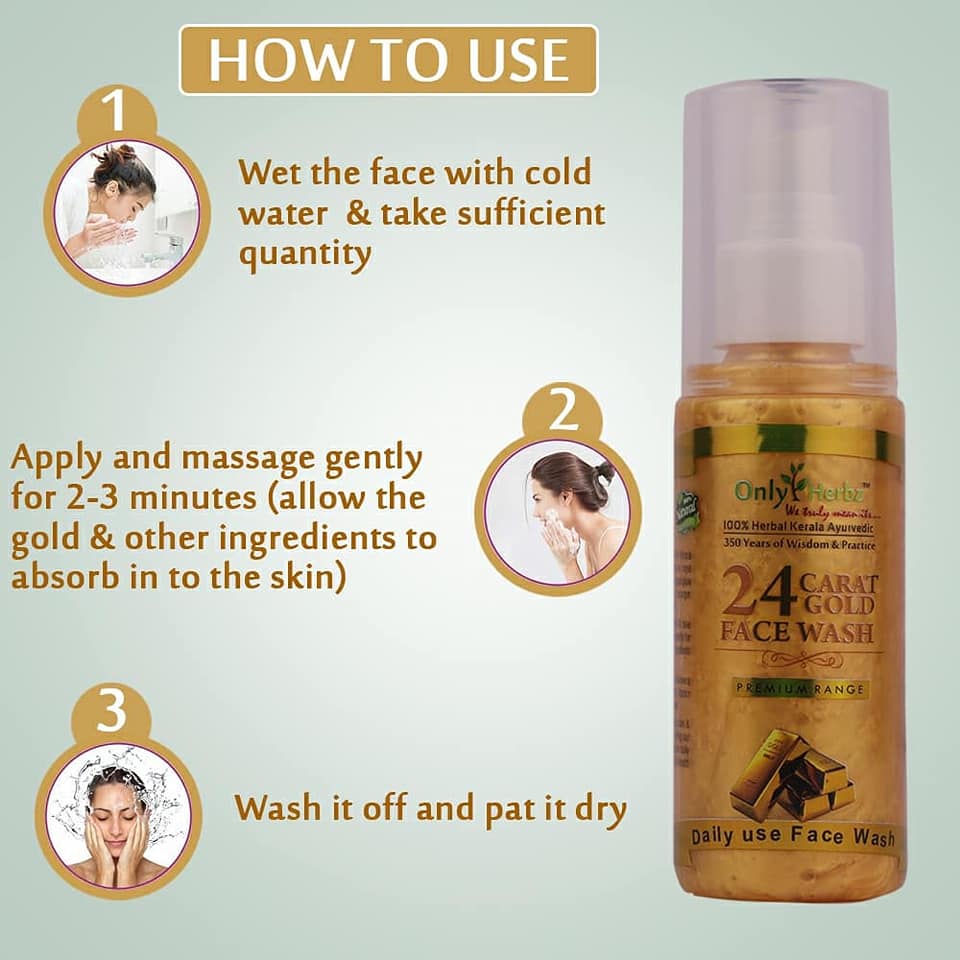 24 CART GOLD FACE WASH